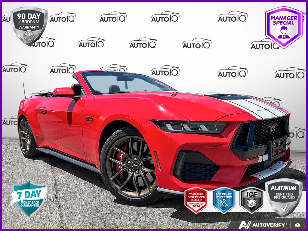 Red 2024 Ford Mustang Convertible Rear-Wheel Drive Automatic