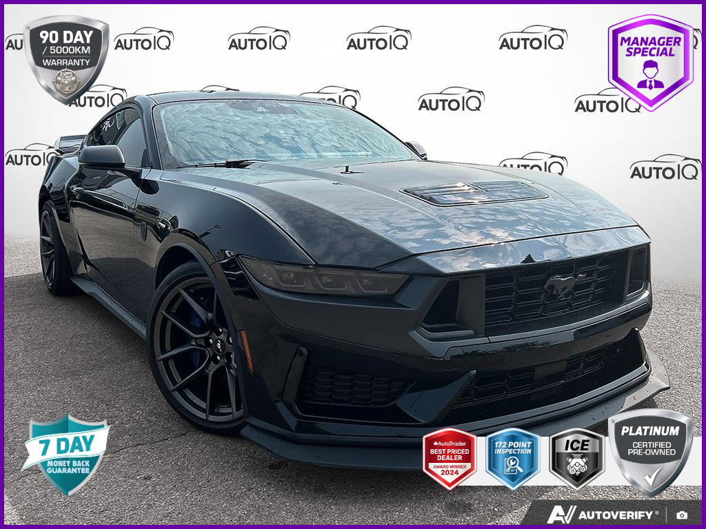 Black 2024 Ford Mustang Coupe Rear-Wheel Drive 6-Speed Manual