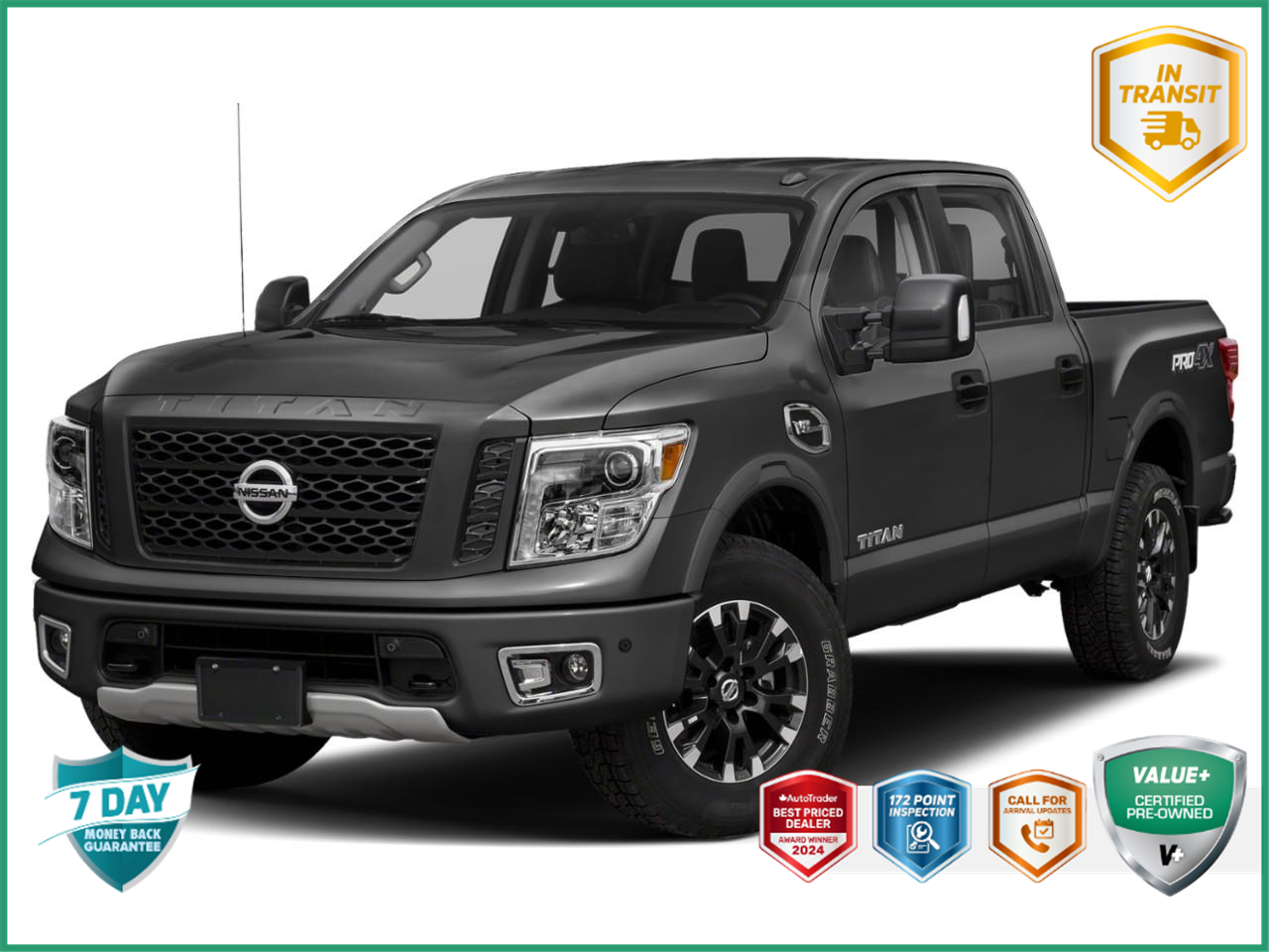 Gray 2018 Nissan Titan Pickup Truck Four-Wheel Drive 7-Speed Automatic