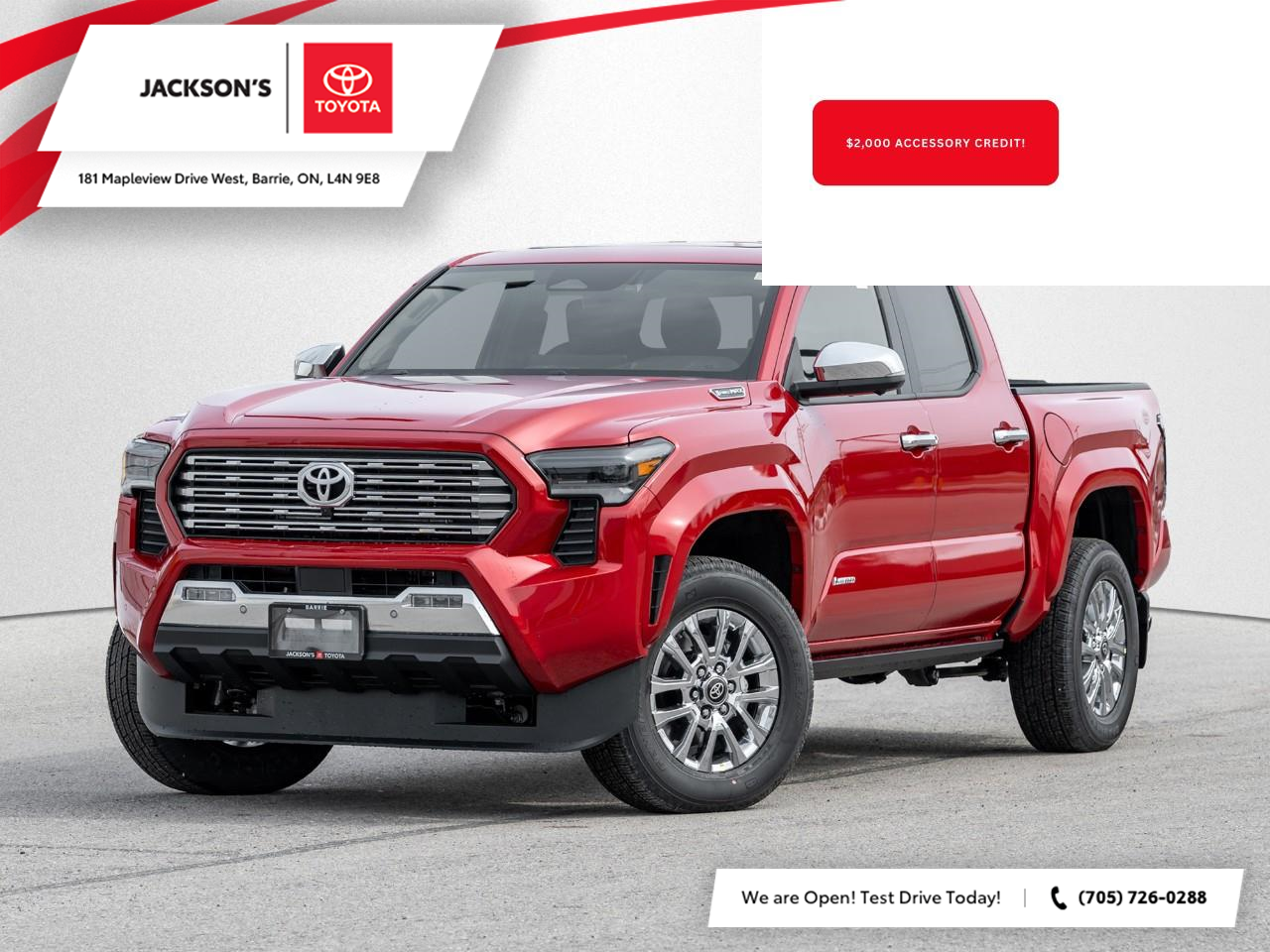 Red 2026 Toyota Tacoma Pickup Truck  8-Speed Automatic