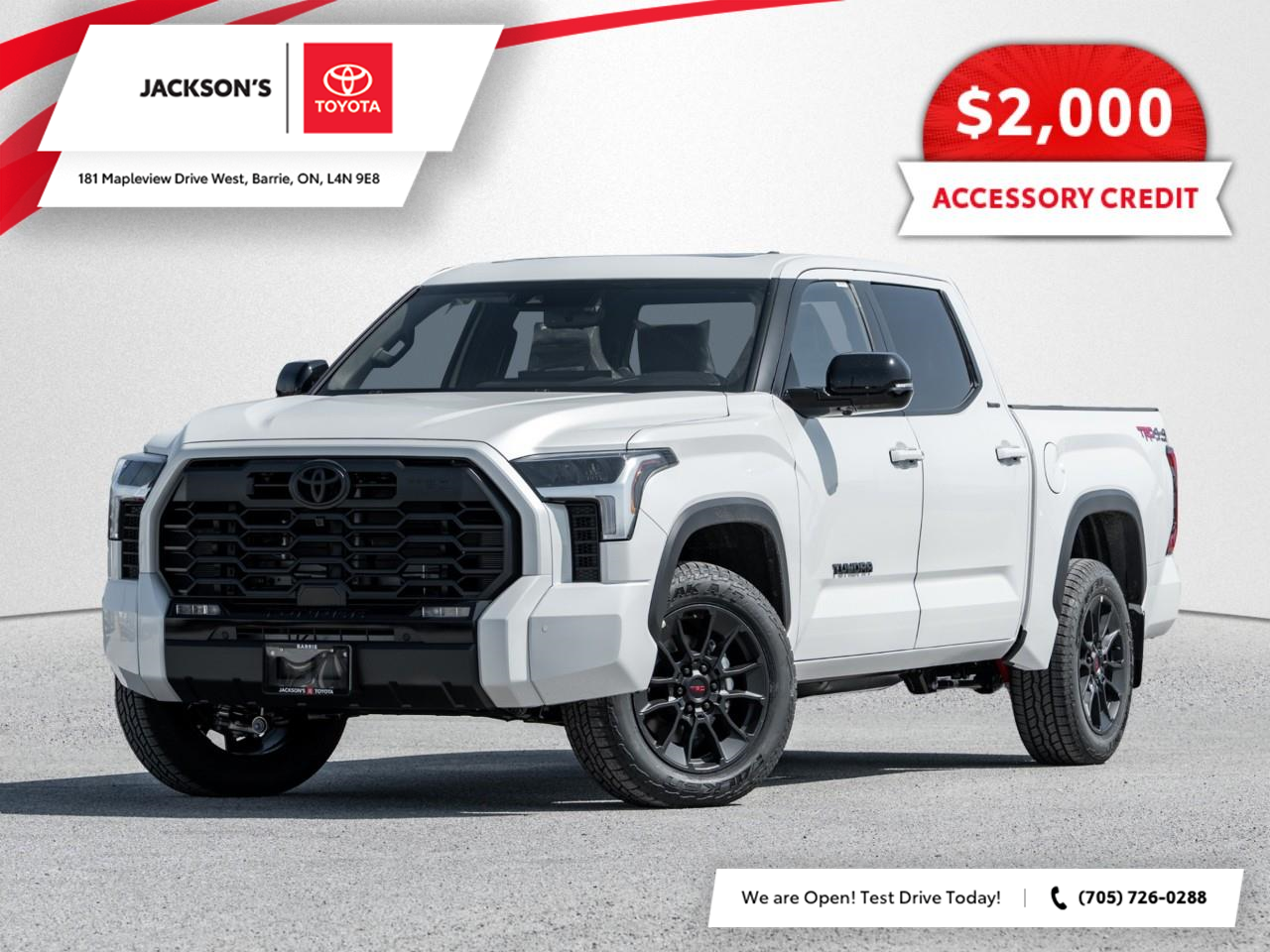 White 2026 Toyota Tundra Pickup Truck Four-Wheel Drive Automatic