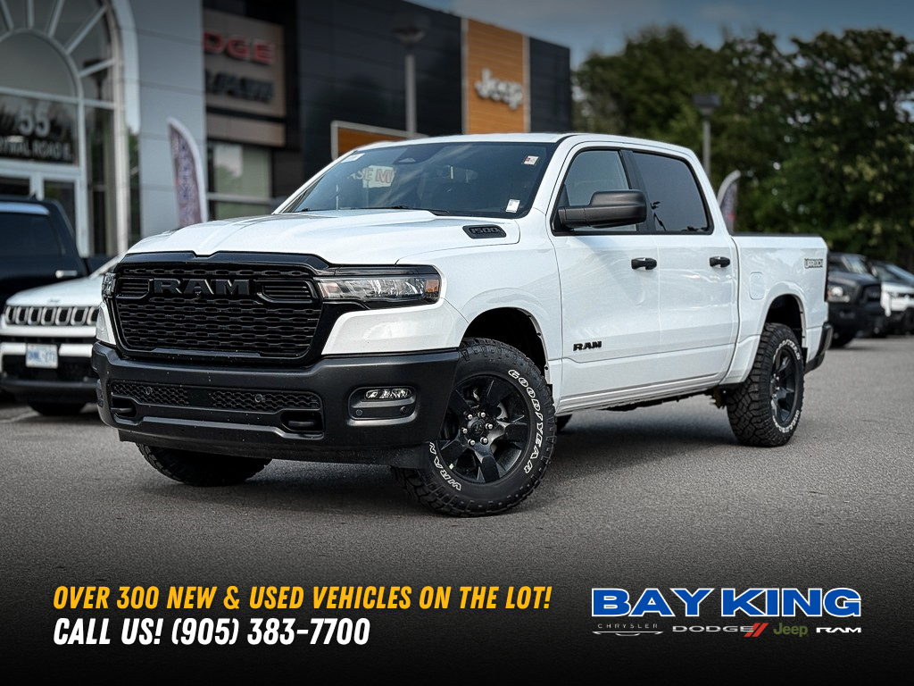 White 2026 RAM 1500 Pickup Truck Four-Wheel Drive 8-Speed Automatic