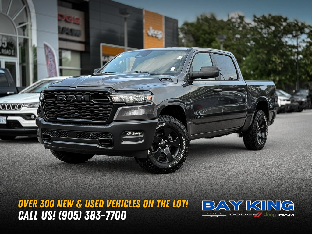Gray (Dark Grey) 2026 RAM 1500 Pickup Truck Four-Wheel Drive 8-Speed Automatic