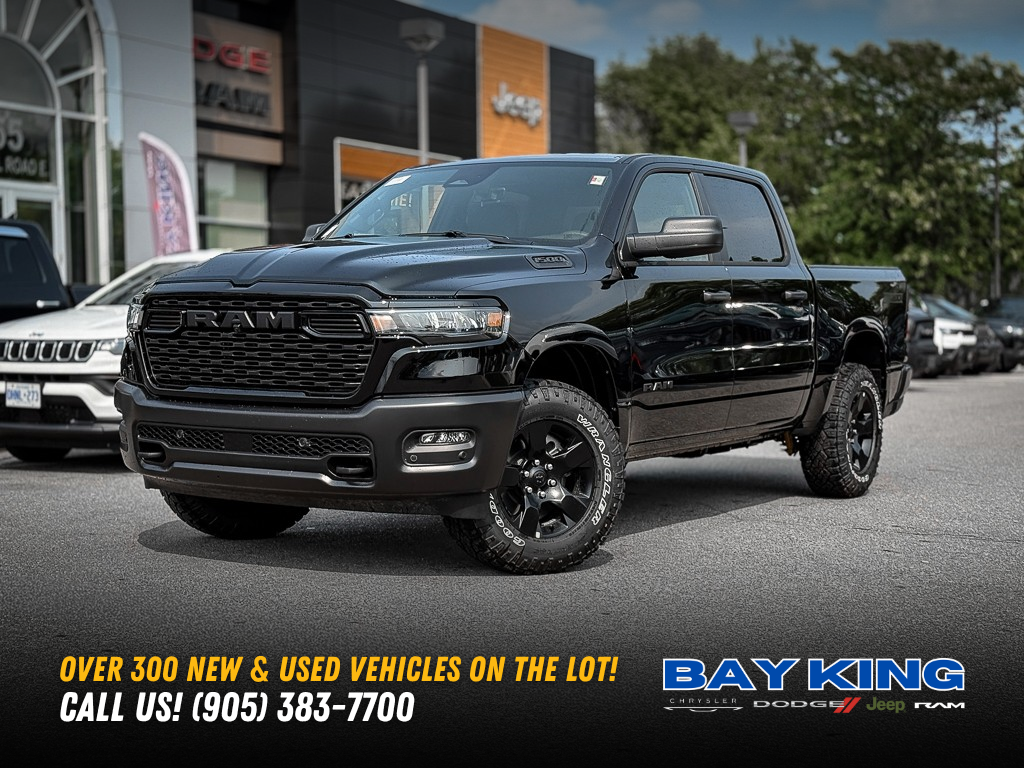 Black 2026 RAM 1500 Pickup Truck Four-Wheel Drive 8-Speed Automatic
