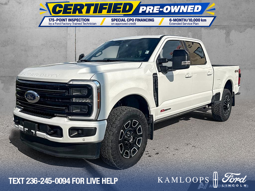 White 2025 Ford F-350 Super Duty Pickup Truck Four-Wheel Drive Automatic