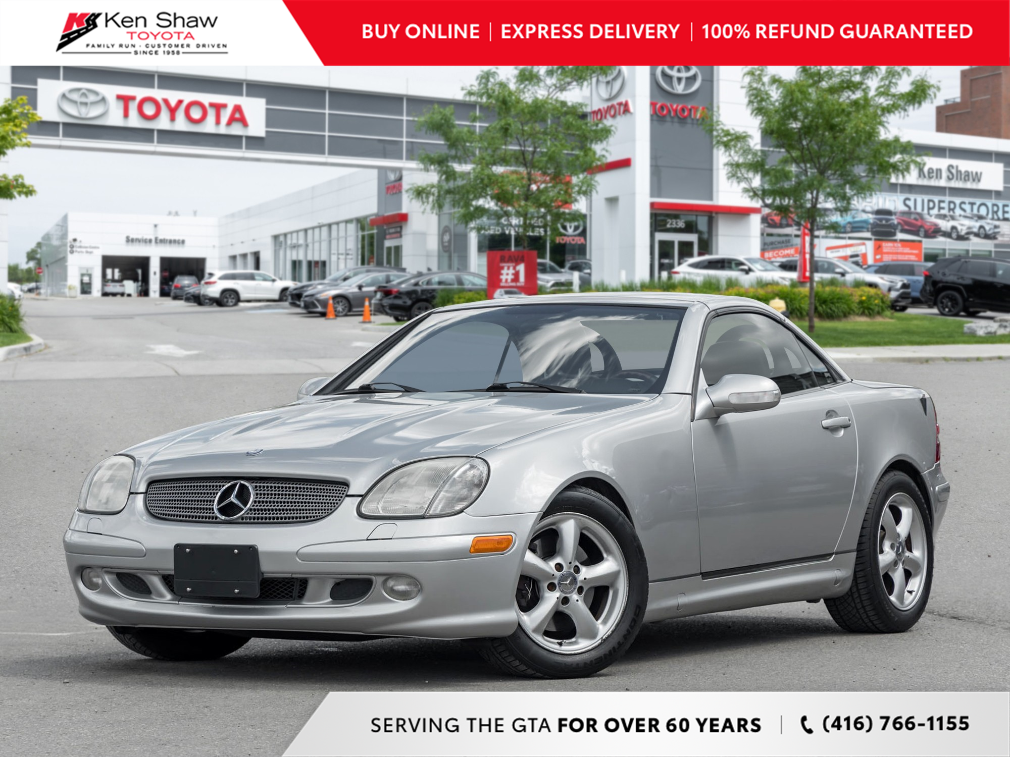 used 2002 Mercedes-Benz SLK-Class car, priced at $8,999
